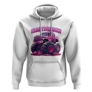 Valentine's Day Hoodie Tractor Heartbreaker Monster Truck Funny TS09 White Printyourwear