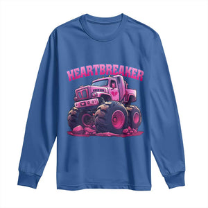 Valentine's Day Long Sleeve Shirt Tractor Heartbreaker Monster Truck Funny TS09 Royal Blue Print Your Wear