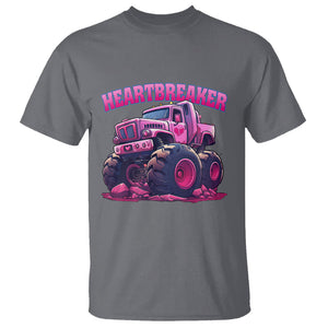 Valentine's Day T Shirt Tractor Heartbreaker Monster Truck Funny TS09 Charcoal Printyourwear