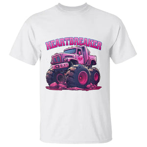 Valentine's Day T Shirt Tractor Heartbreaker Monster Truck Funny TS09 White Printyourwear