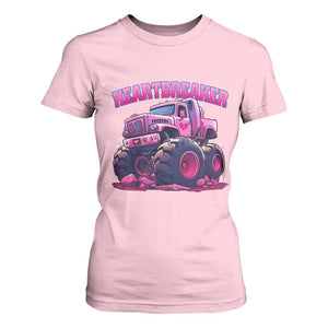 Valentine's Day T Shirt For Women Tractor Heartbreaker Monster Truck Funny TS09 Light Pink Print Your Wear