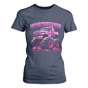 Valentine's Day T Shirt For Women Tractor Heartbreaker Monster Truck Funny TS09 Navy Print Your Wear