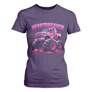 Valentine's Day T Shirt For Women Tractor Heartbreaker Monster Truck Funny TS09 Purple Print Your Wear