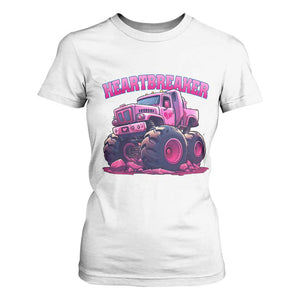 Valentine's Day T Shirt For Women Tractor Heartbreaker Monster Truck Funny TS09 White Print Your Wear