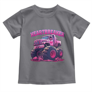 Valentine's Day Toddler T Shirt Tractor Heartbreaker Monster Truck Funny TS09 Charcoal Print Your Wear