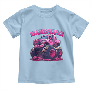 Valentine's Day Toddler T Shirt Tractor Heartbreaker Monster Truck Funny TS09 Light Blue Print Your Wear