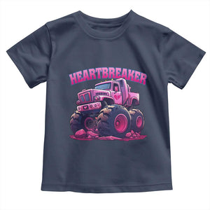 Valentine's Day Toddler T Shirt Tractor Heartbreaker Monster Truck Funny TS09 Navy Print Your Wear