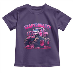 Valentine's Day Toddler T Shirt Tractor Heartbreaker Monster Truck Funny TS09 Purple Print Your Wear