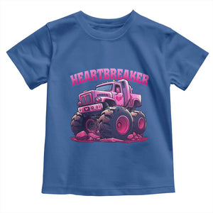 Valentine's Day Toddler T Shirt Tractor Heartbreaker Monster Truck Funny TS09 Royal Blue Print Your Wear