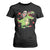 Valentine's Day T Shirt For Women Skeleton Riding Dinosaur Rose Bouquet TS09 Black Print Your Wear