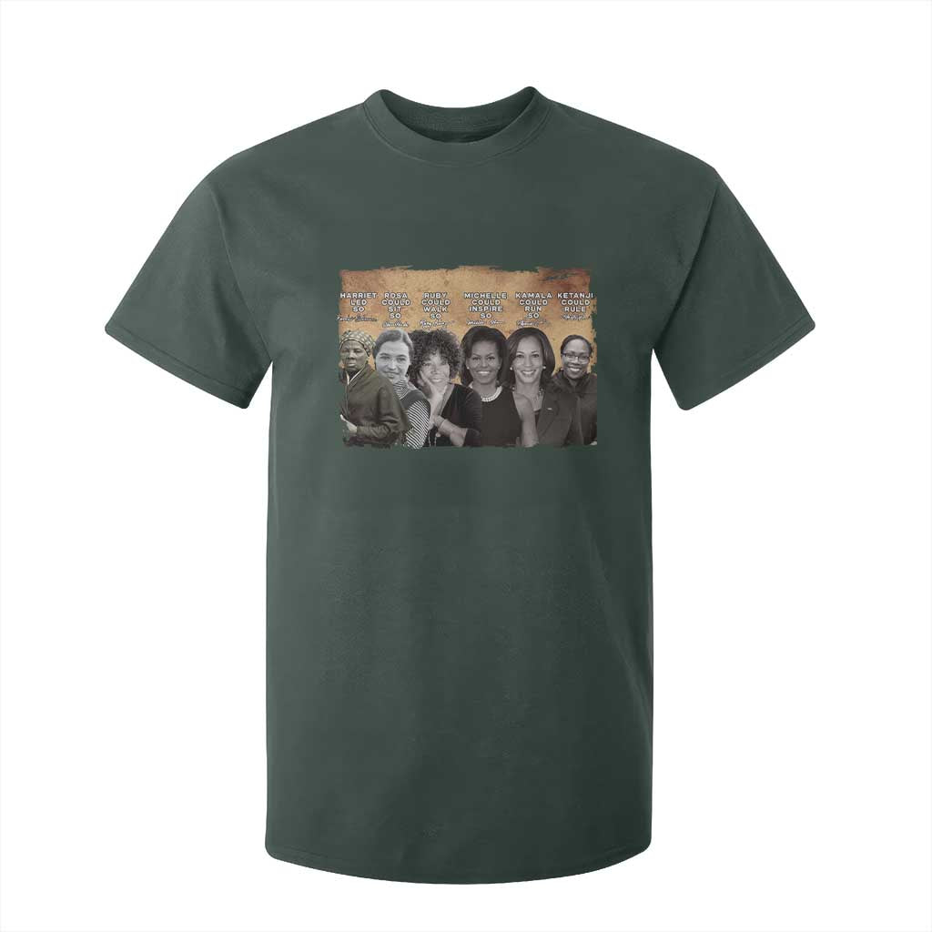 Black Women History T Shirt For Kid Harriet Led So Rosa Could Sit Black History TS09 Dark Forest Green Print Your Wear