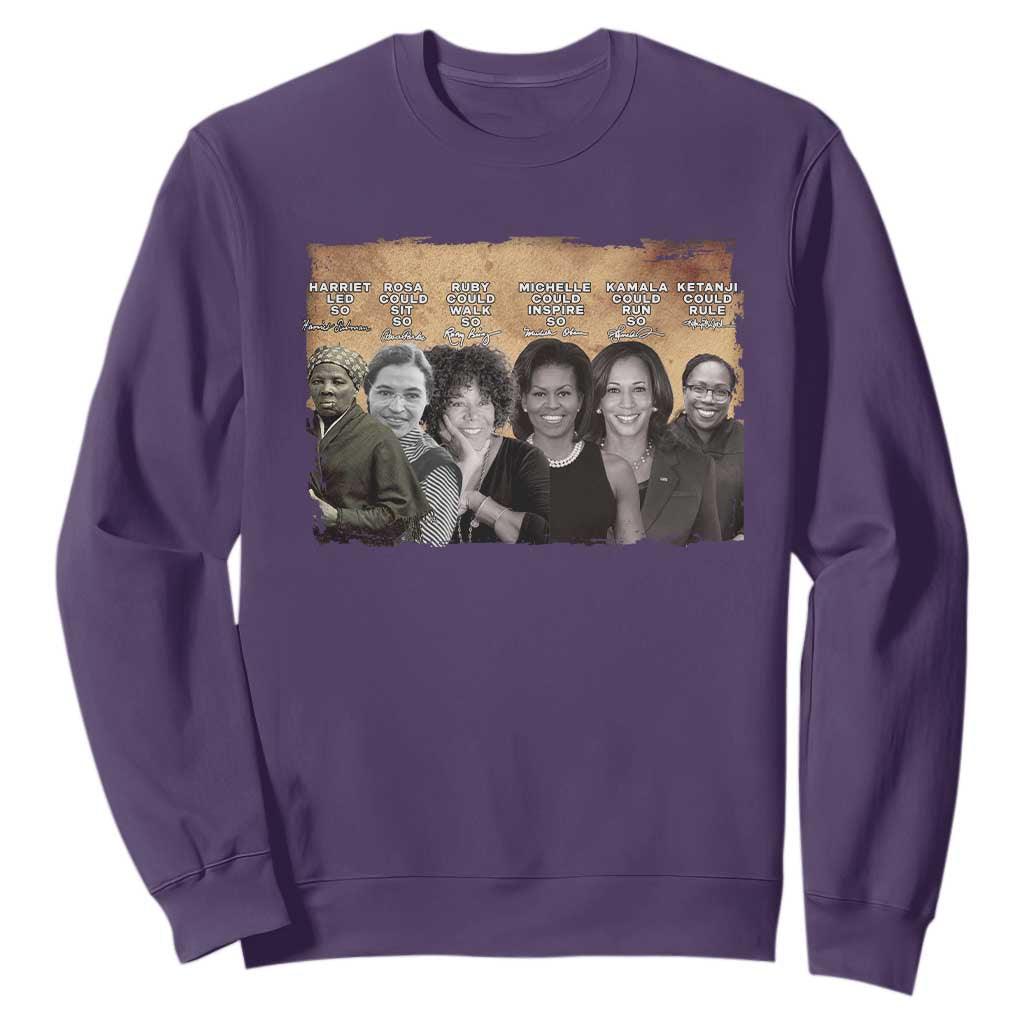 Black Women History Sweatshirt Harriet Led So Rosa Could Sit Black History TS09 Purple Print Your Wear