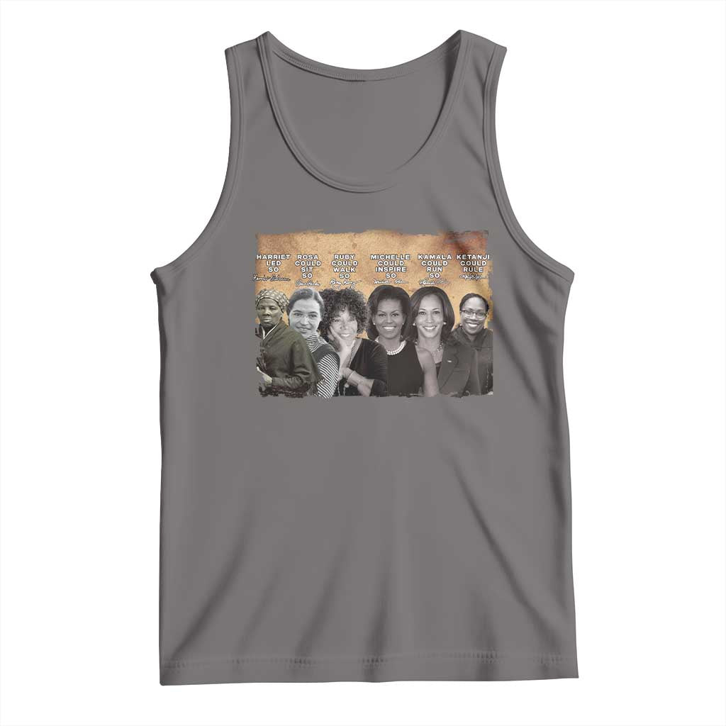 Black Women History Tank Top Harriet Led So Rosa Could Sit Black History TS09 Deep Heather Print Your Wear