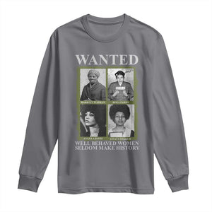 Black Women History Long Sleeve Shirt Harriet Tubman Rosa Parks Angela Davis Assata Shakur TS09 Charcoal Print Your Wear