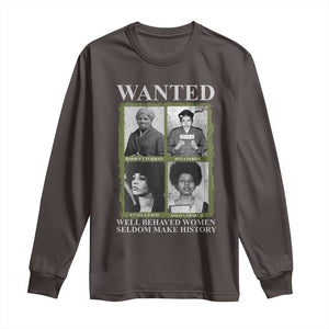 Black Women History Long Sleeve Shirt Harriet Tubman Rosa Parks Angela Davis Assata Shakur TS09 Dark Chocolate Print Your Wear