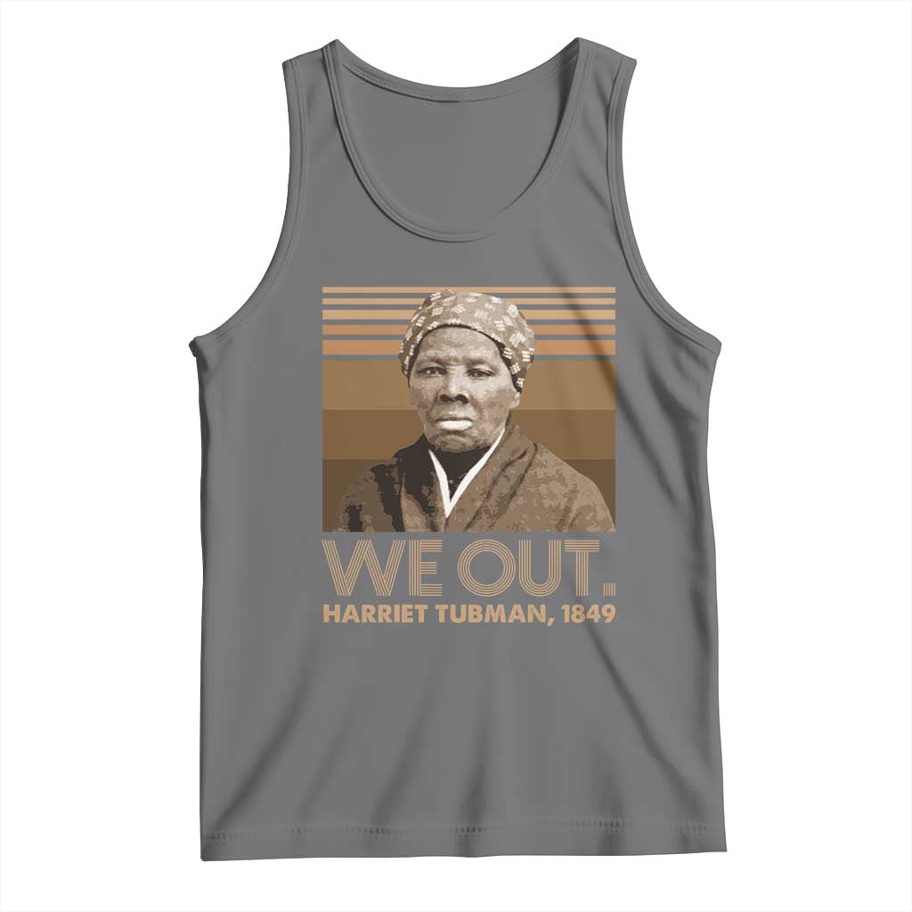 Harriet Tubman Tank Top We Out 1849 Retro Black History TS09 Black Heather Print Your Wear