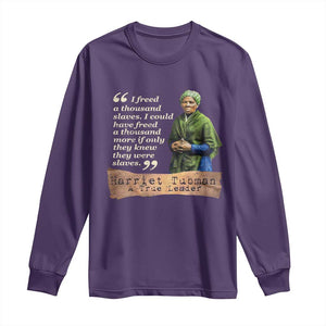 Harriet Tubman Long Sleeve Shirt If Only They Knew They Were Slaves Black History TS09 Purple Print Your Wear