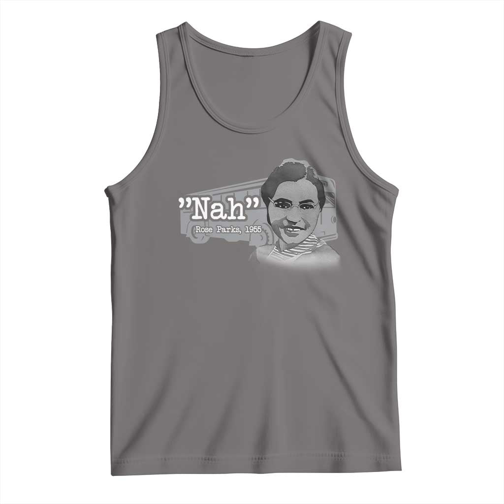 Nah Rosa Parks Tank Top Bus 1955 Black History Month TS09 Deep Heather Print Your Wear