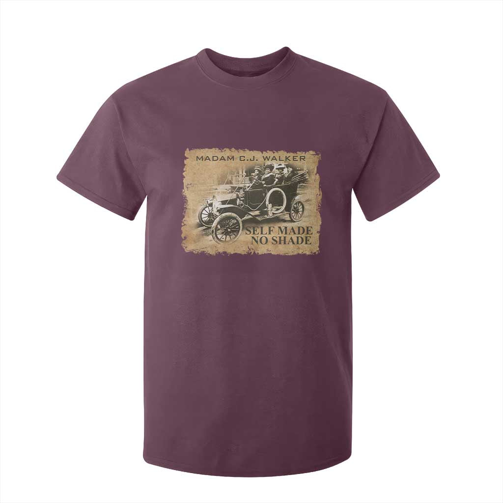 Madam C.J. Walker T Shirt For Kid Self Made No Shade Black History TS09 Maroon Print Your Wear