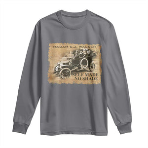 Madam C.J. Walker Long Sleeve Shirt Self Made No Shade Black History TS09 Charcoal Print Your Wear