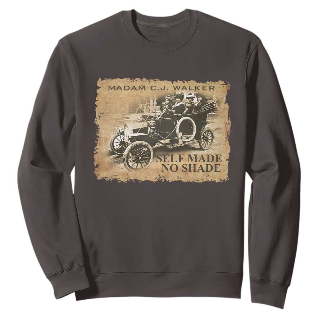 Madam C.J. Walker Sweatshirt Self Made No Shade Black History TS09 Dark Chocolate Print Your Wear