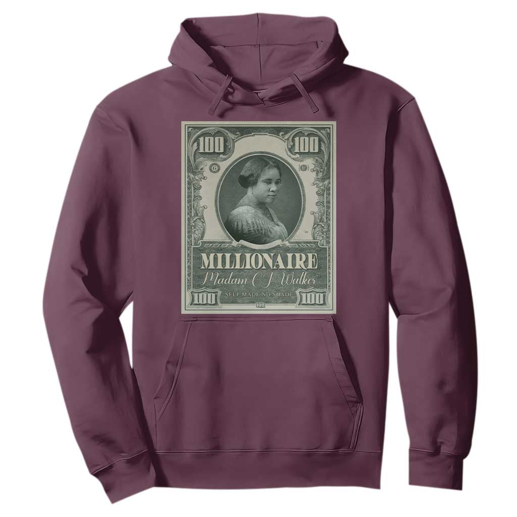 Madam C.J. Walker Hoodie Millionaire Black Women Pride TS09 Maroon Print Your Wear