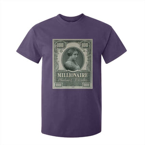 Madam C.J. Walker T Shirt For Kid Millionaire Black Women Pride TS09 Purple Print Your Wear