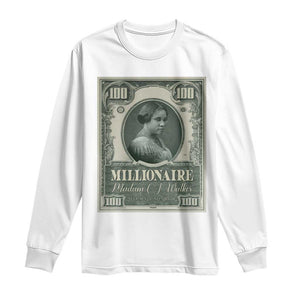 Madam C.J. Walker Long Sleeve Shirt Millionaire Black Women Pride TS09 White Print Your Wear