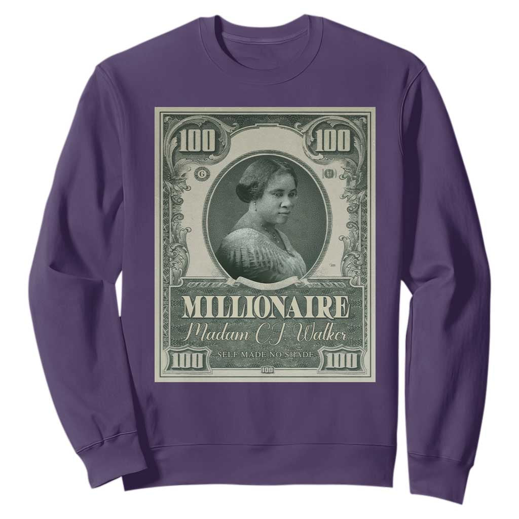 Madam C.J. Walker Sweatshirt Millionaire Black Women Pride TS09 Purple Print Your Wear