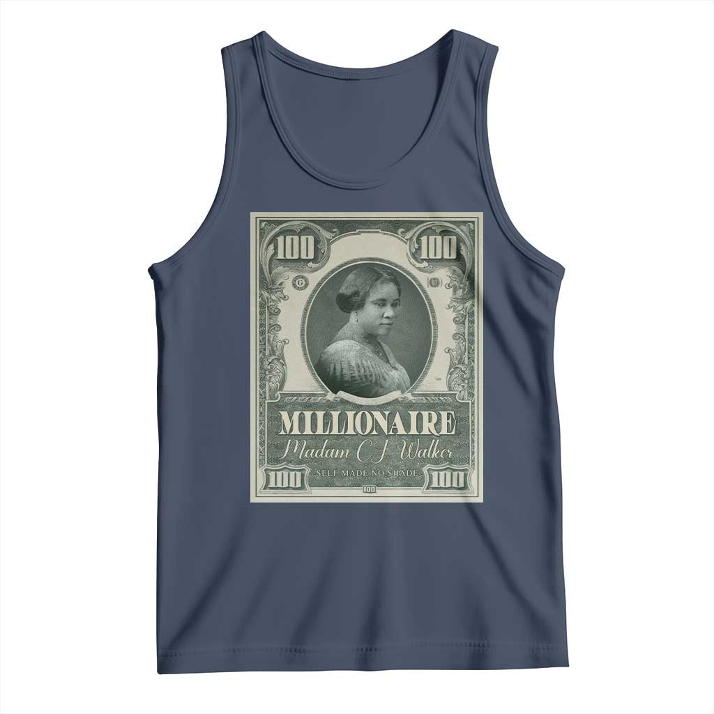 Madam C.J. Walker Tank Top Millionaire Black Women Pride TS09 Navy Print Your Wear