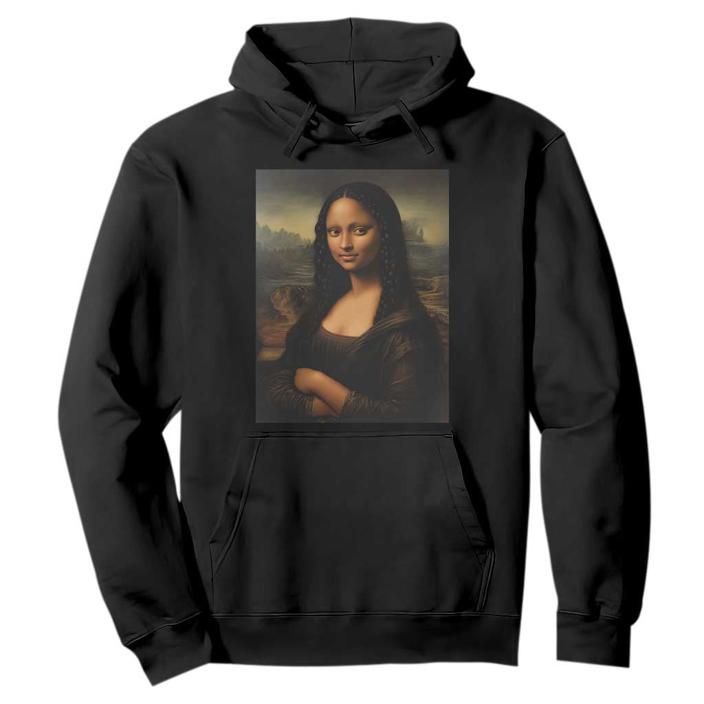 Black Mona Lisa Hoodie Melanin Pretty Aesthetic Black History TS09 Black Print Your Wear