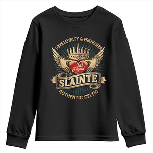 Celtic Claddagh Youth Sweatshirt Love Loyalty Friendship Slainte TS09 Black Print Your Wear