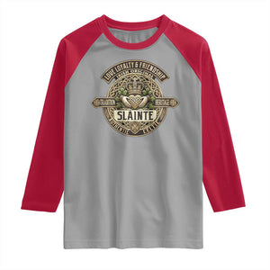 Celtic Claddagh Raglan Shirt Slainte Love Loyalty Friendship Vintage TS09 Sport Gray Red Print Your Wear