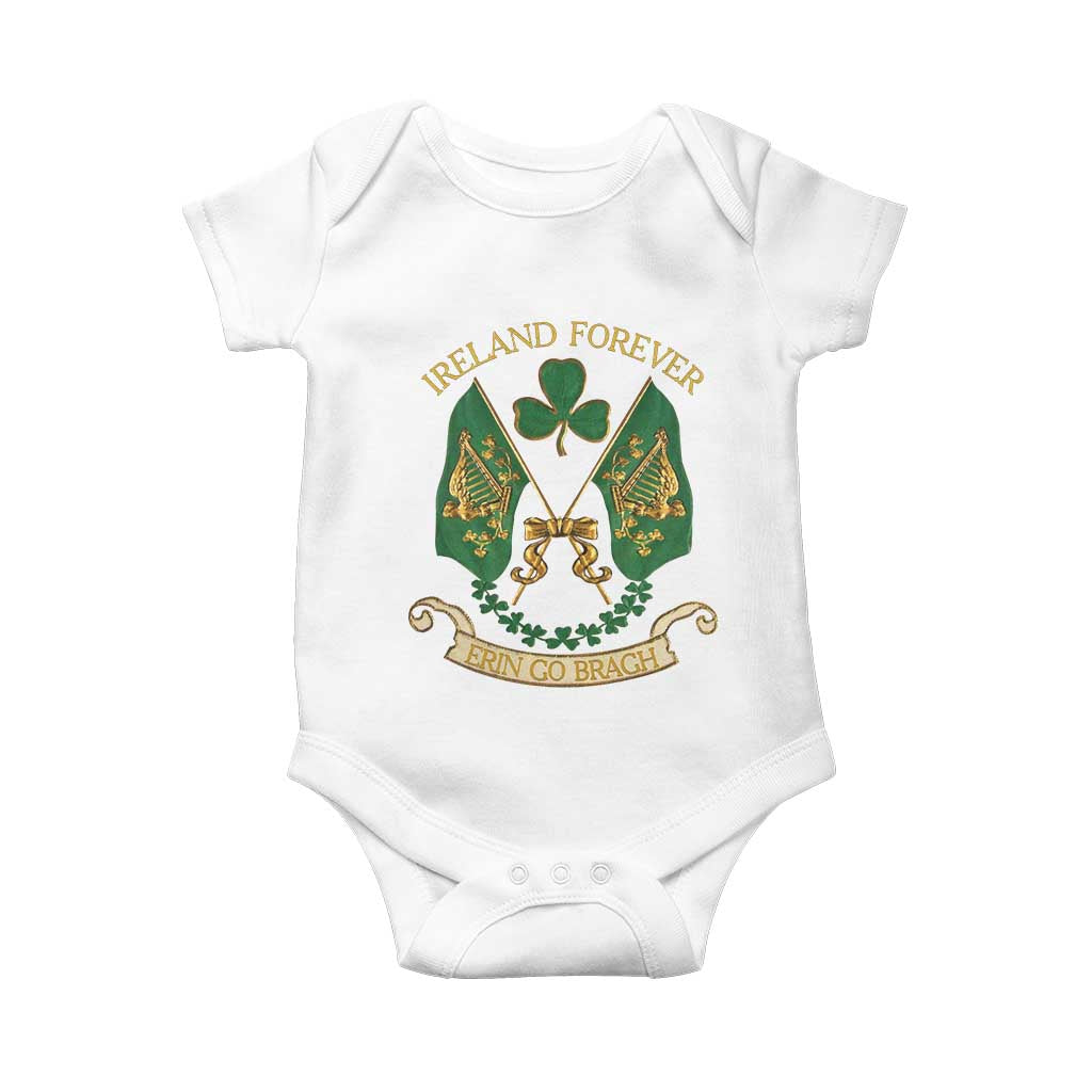 Irish Pride Baby Onesie Eirinn Go Brach Ireland Forever TS09 White Print Your Wear