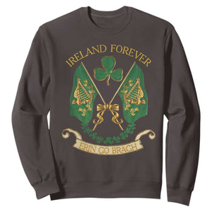 Irish Pride Sweatshirt Eirinn Go Brach Ireland Forever TS09 Dark Chocolate Print Your Wear