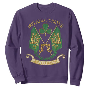 Irish Pride Sweatshirt Eirinn Go Brach Ireland Forever TS09 Purple Print Your Wear