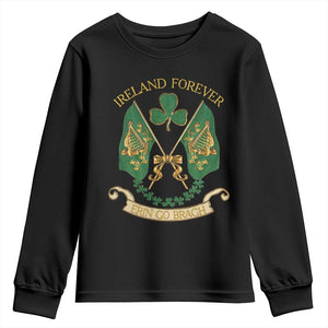 Irish Pride Youth Sweatshirt Eirinn Go Brach Ireland Forever TS09 Black Print Your Wear