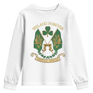 Irish Pride Youth Sweatshirt Eirinn Go Brach Ireland Forever TS09 White Print Your Wear