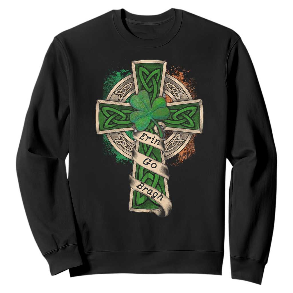 Irish Pride Sweatshirt Eirinn Go Brach Ireland For Ever TS09 Black Print Your Wear