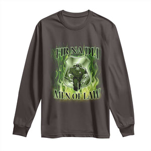 Patriotic Irish Pride Long Sleeve Shirt Fir Na Dli Men Of Law TS09 Dark Chocolate Print Your Wear