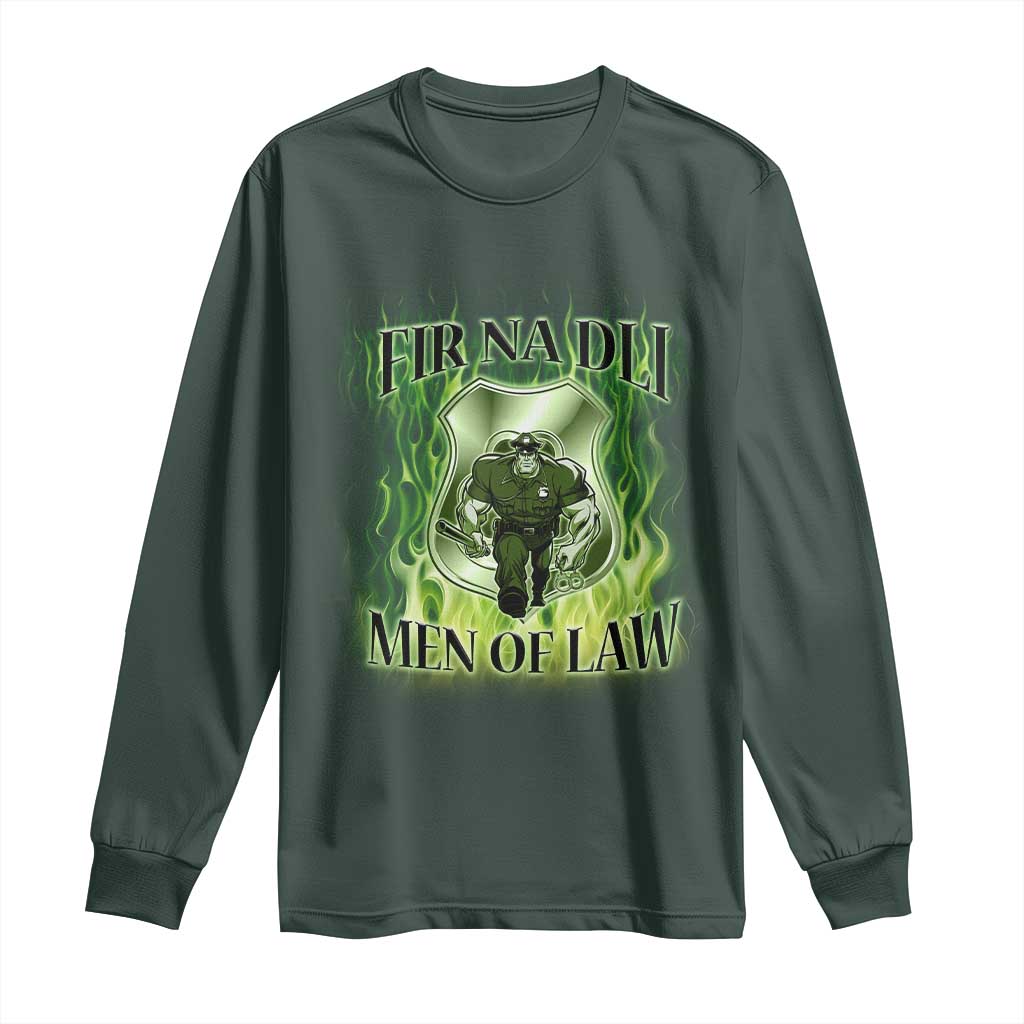 Patriotic Irish Pride Long Sleeve Shirt Fir Na Dli Men Of Law TS09 Dark Forest Green Print Your Wear