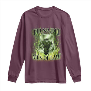 Patriotic Irish Pride Long Sleeve Shirt Fir Na Dli Men Of Law TS09 Maroon Print Your Wear