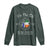 Irish Pride Long Sleeve Shirt Fir Na Dli Men Of Law Shamrock American Irish Flag TS09 Dark Forest Green Print Your Wear