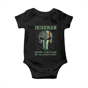 Irish Pride Baby Onesie We Don't Always Win But We Always Fight TS09 Black Print Your Wear