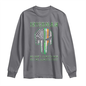 Irish Pride Long Sleeve Shirt We Don't Always Win But We Always Fight TS09 Charcoal Print Your Wear