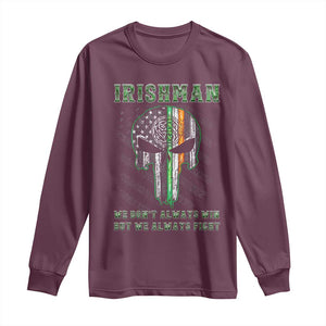 Irish Pride Long Sleeve Shirt We Don't Always Win But We Always Fight TS09 Maroon Print Your Wear