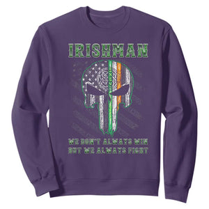 Irish Pride Sweatshirt We Don't Always Win But We Always Fight TS09 Purple Print Your Wear