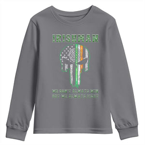 Irish Pride Youth Sweatshirt We Don't Always Win But We Always Fight TS09 Charcoal Print Your Wear