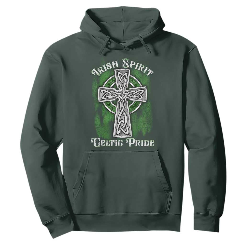 Irish Spirit Celtic Pride Hoodie TS09 Dark Forest Green Print Your Wear