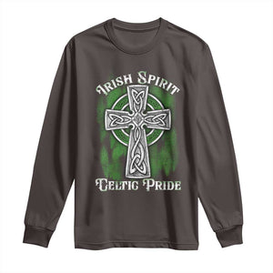 Irish Spirit Celtic Pride Long Sleeve Shirt TS09 Dark Chocolate Print Your Wear